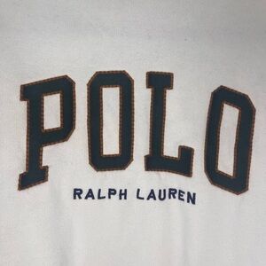 POLO Ralph Lauren White Crewneck with Dark Green and Brown Lettering